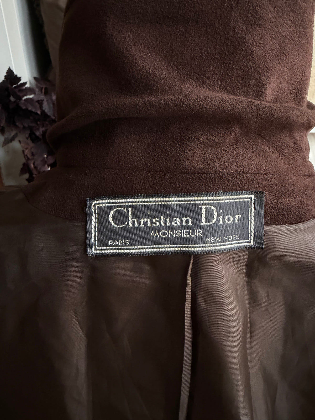 70s Christian Dior Ultrasuede brown trench. Made in the USA. Fits S-L petite