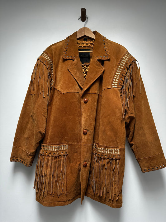 Vintage Excelled suede fringe jacket