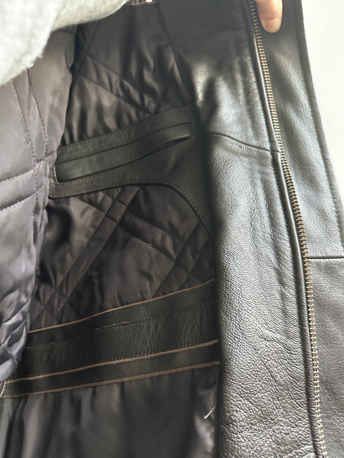 Vintage LL Bean leather bomber jacket