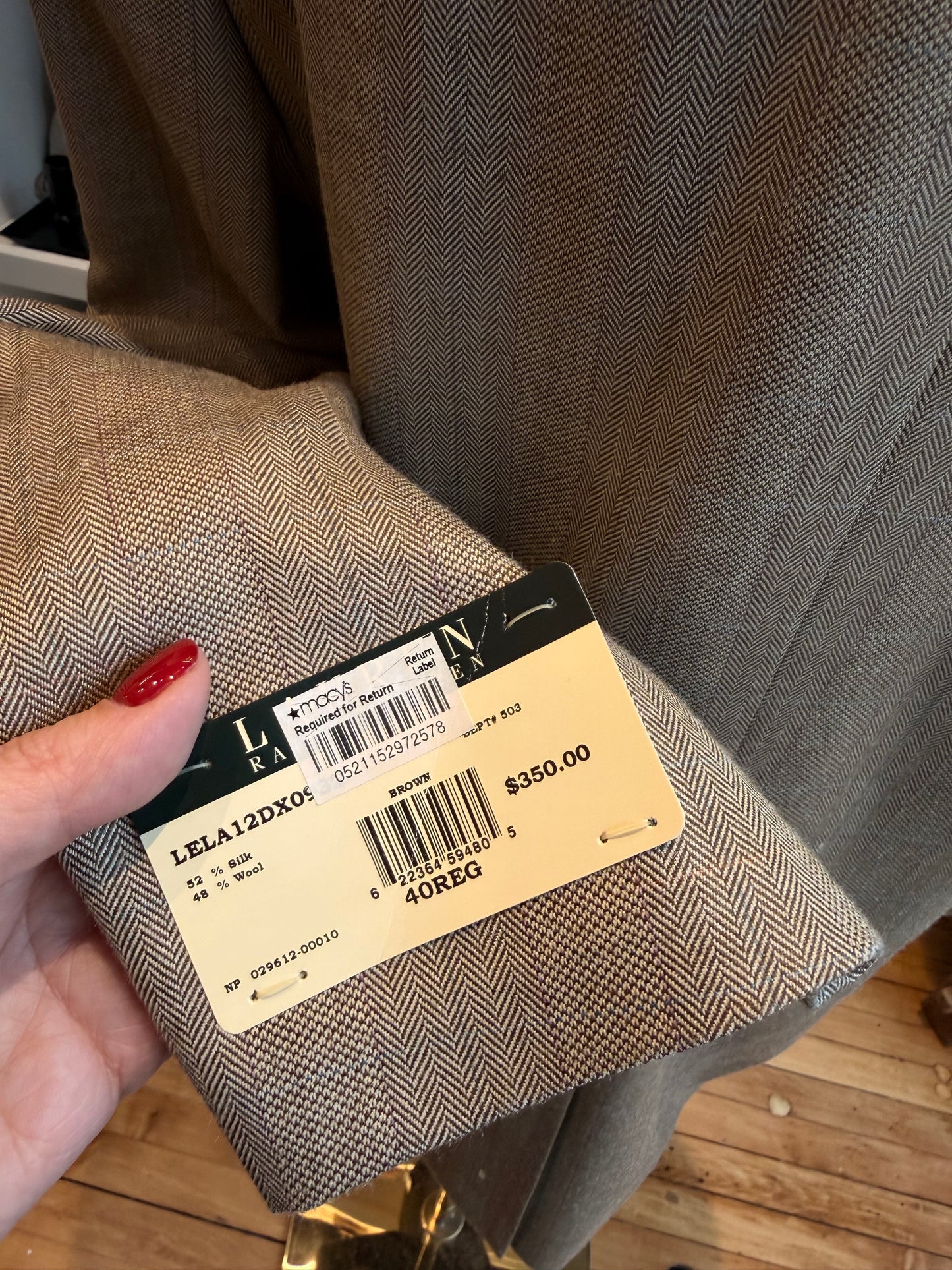 Lauren Ralph Lauren silk wool blazer. New with tags