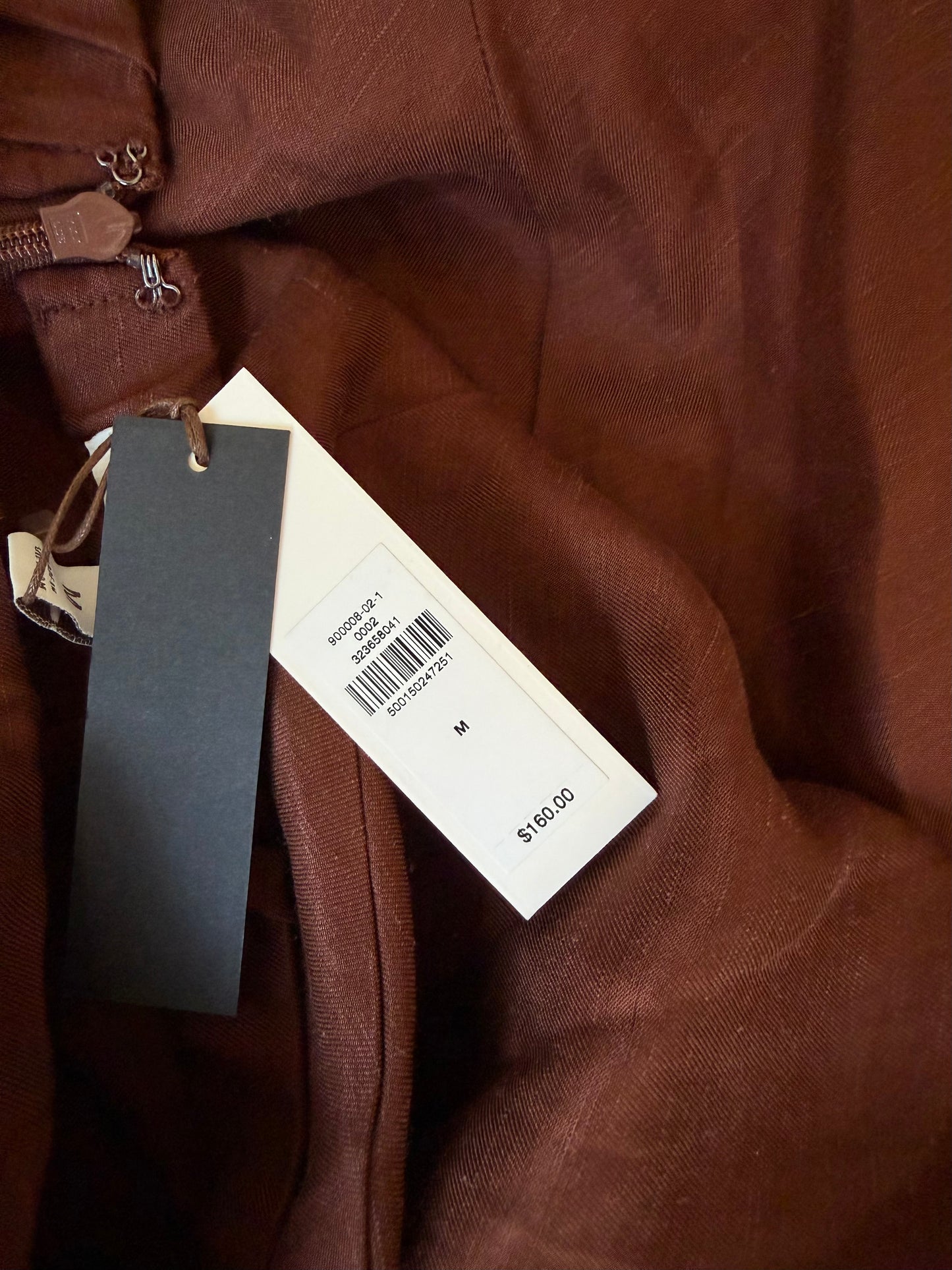 Banana Republic viscose linen maxi skirt in chocolate brown. Size M. NWT