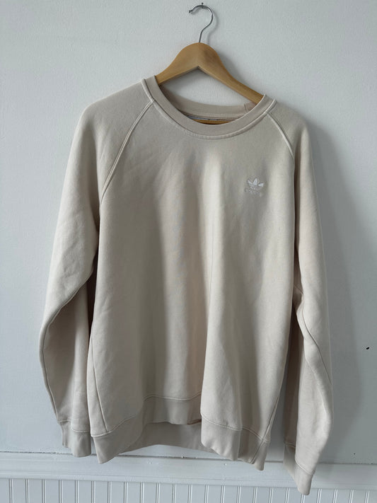 Adidas cream sweatshirt. Size large