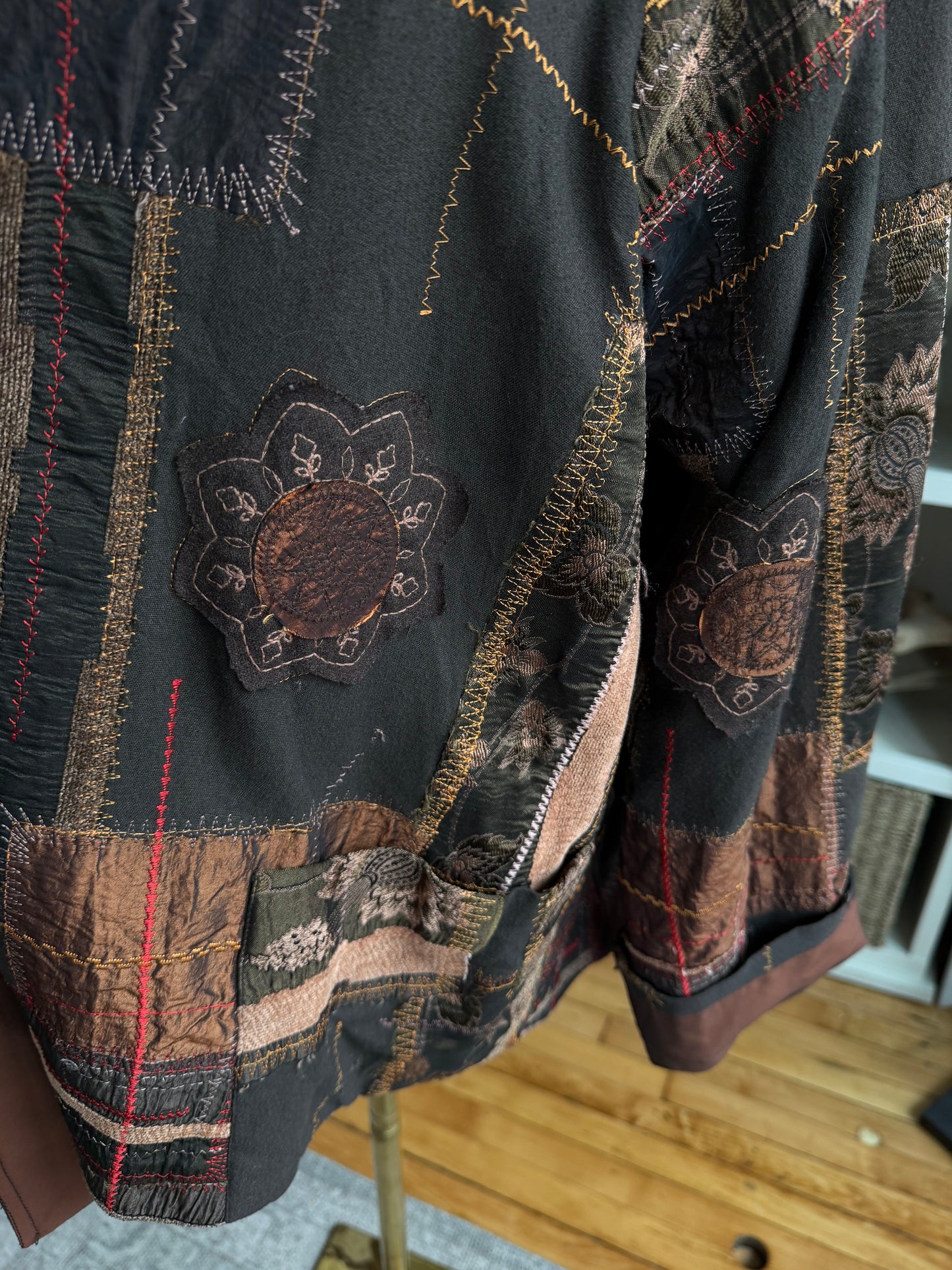 Vintage swing patchwork jacket. Made in Paris