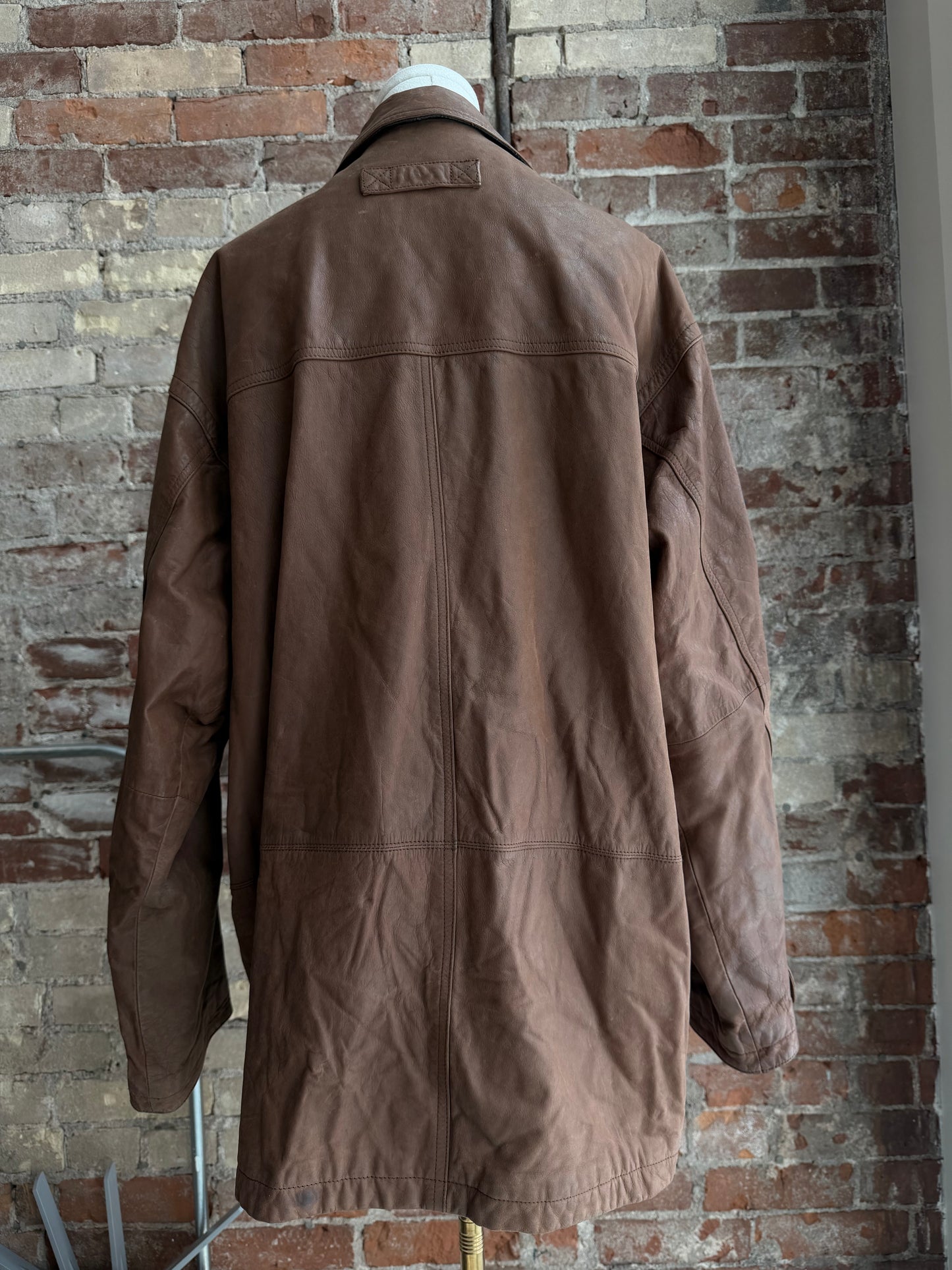 90s Royal Castle leather barn coat