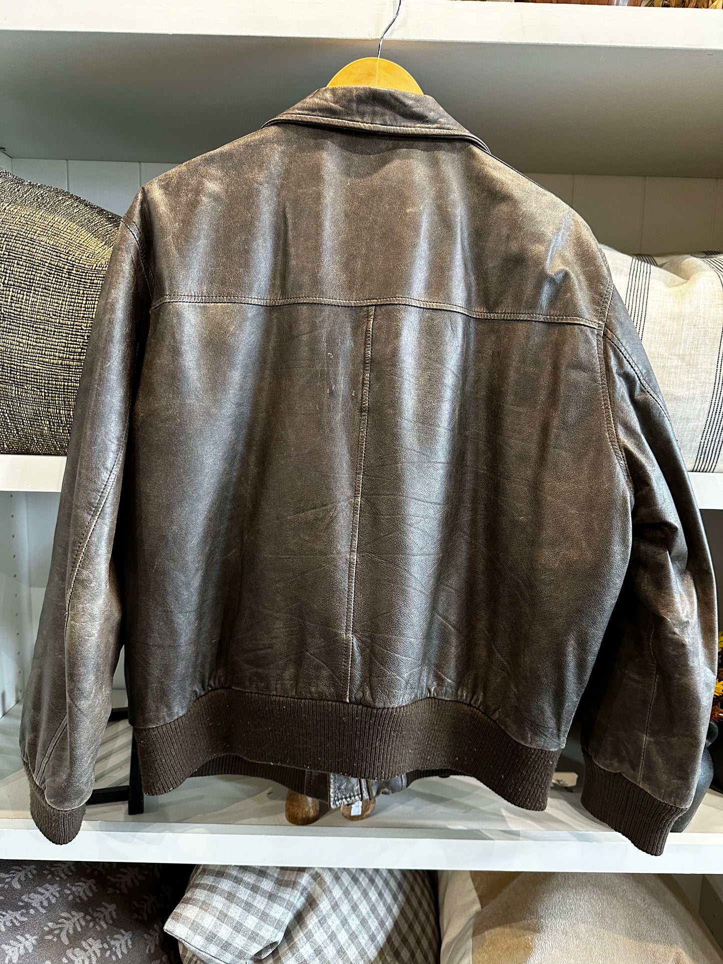 Vintage leather bomber