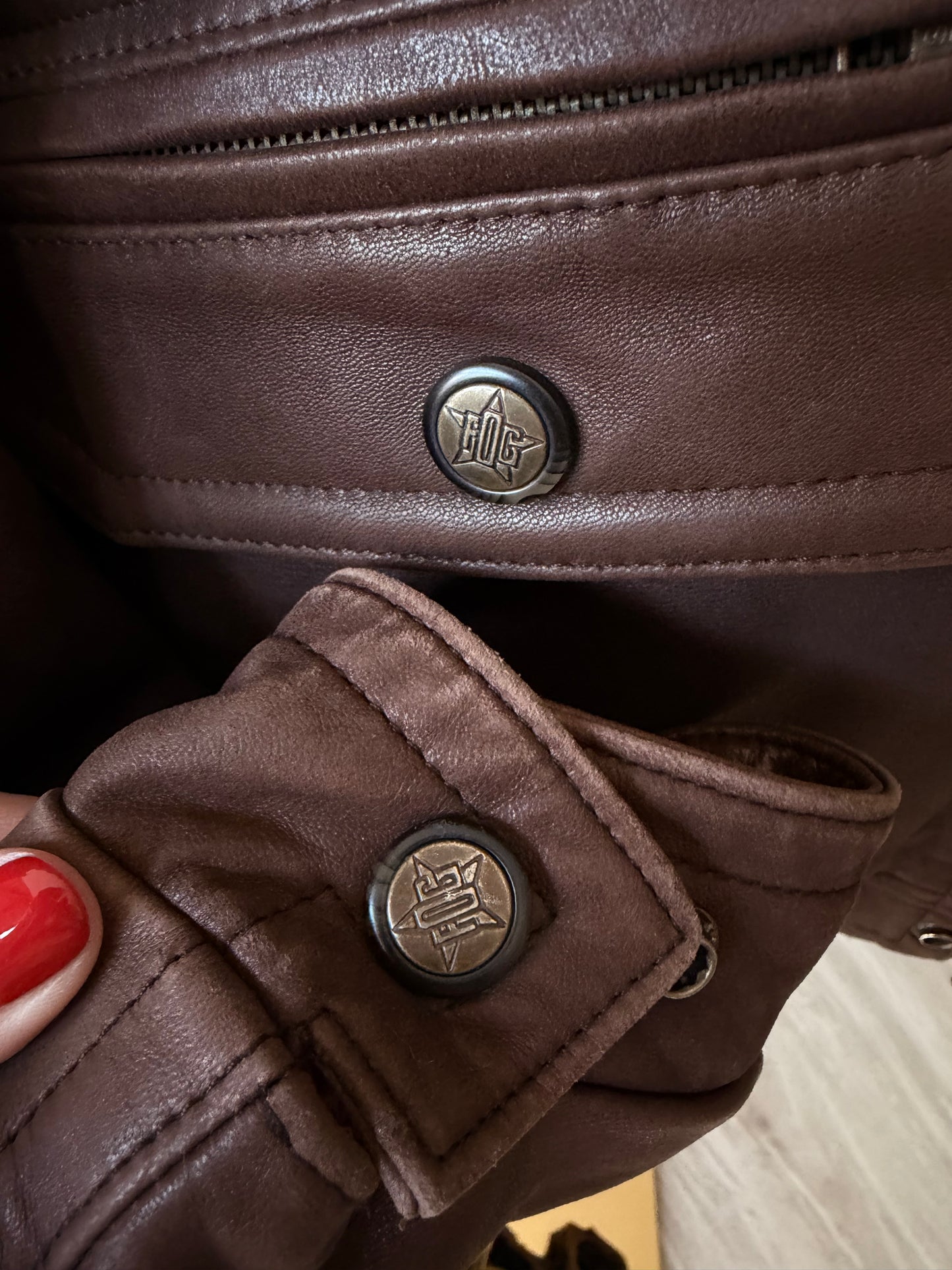 90s London Fog leather bomber with removable insulated lining