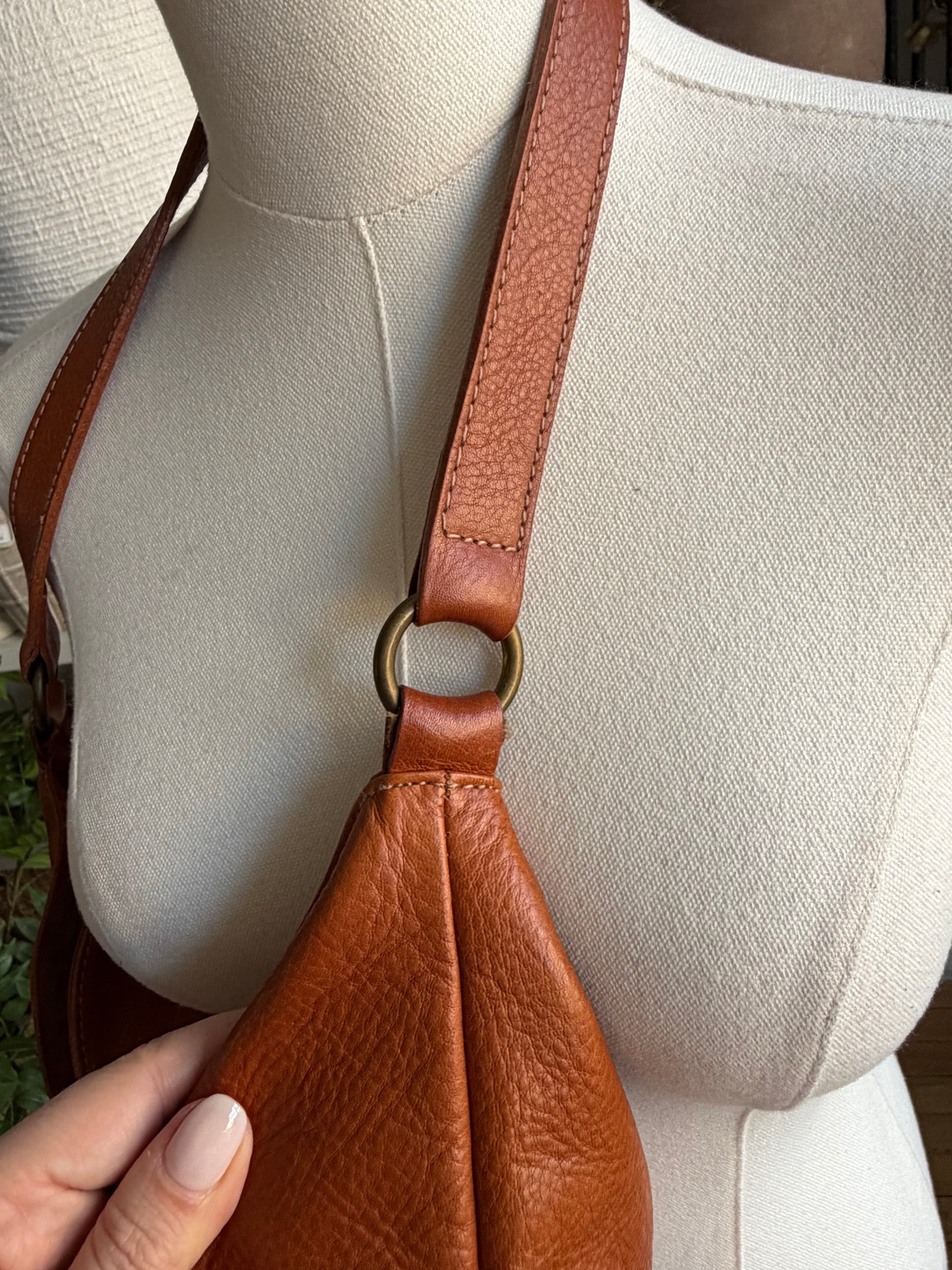 90s Lauren by Ralph Lauren leather shoulder bag