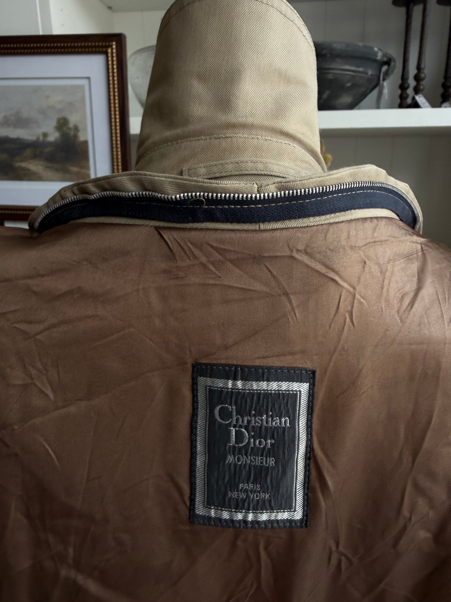 Vintage Christian Dior khaki trench