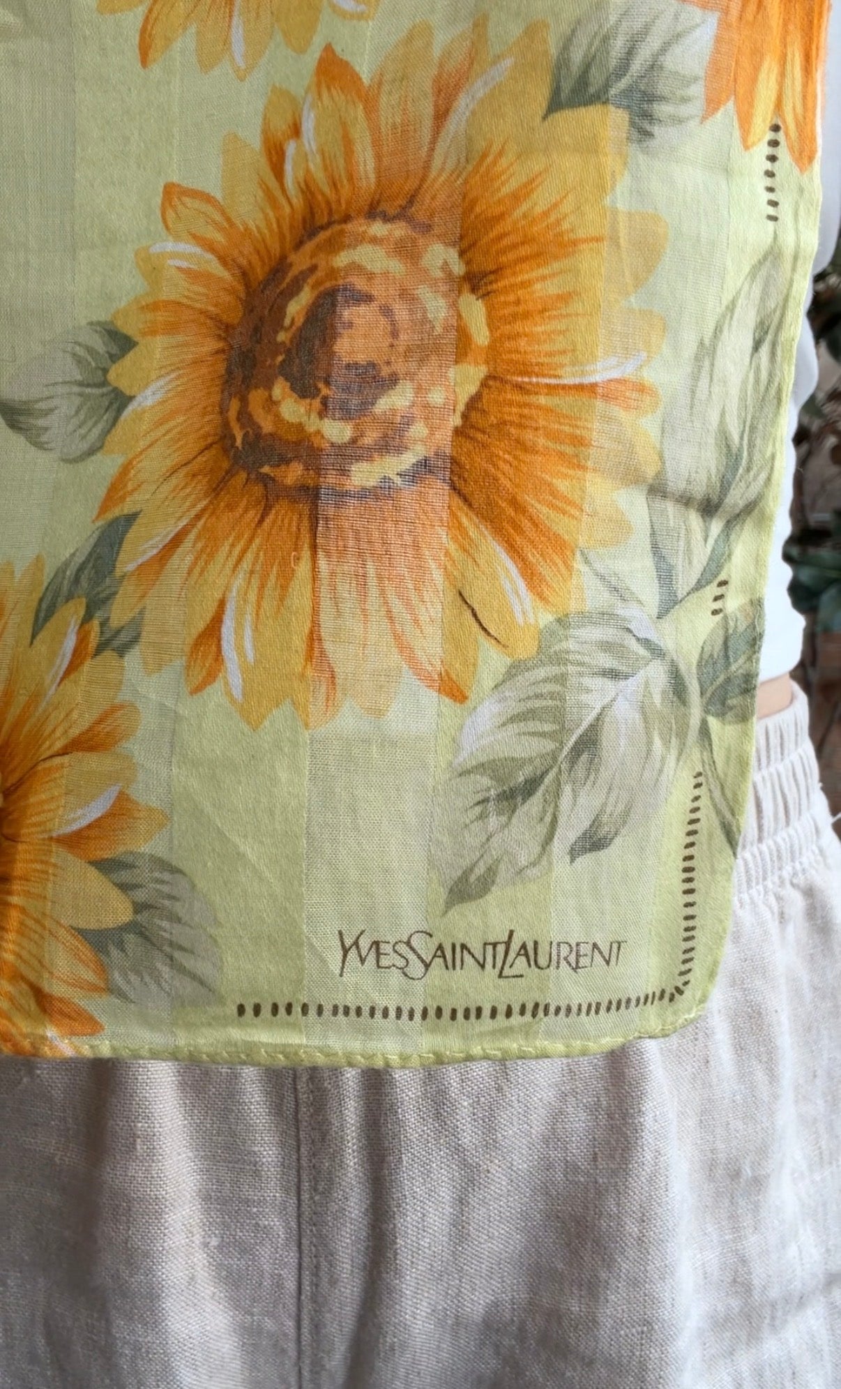 #8 Vintage Yves Saint Laurent cotton scarf
