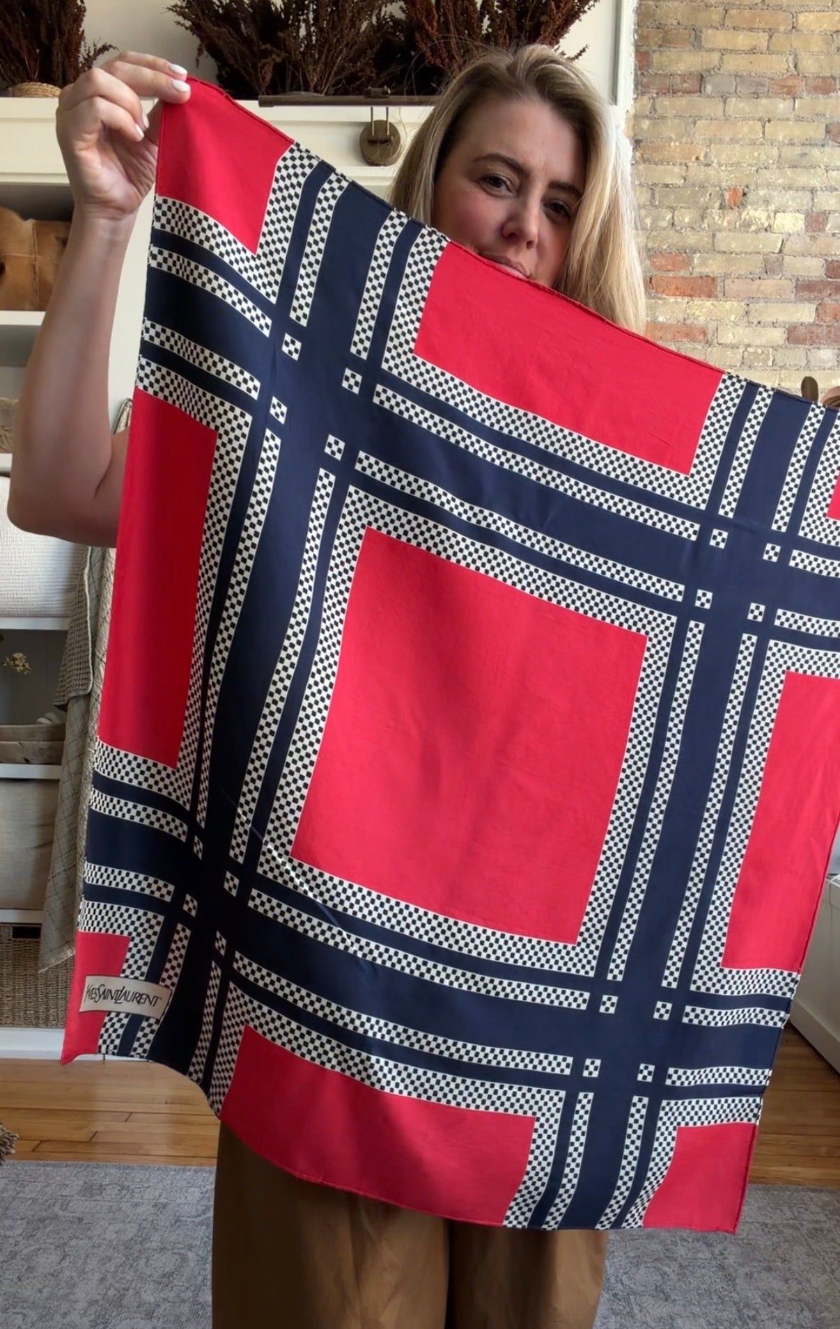 #10 Vintage Yves Saint Laurent silk scarf