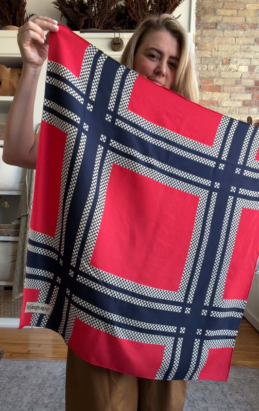#10 Vintage Yves Saint Laurent silk scarf
