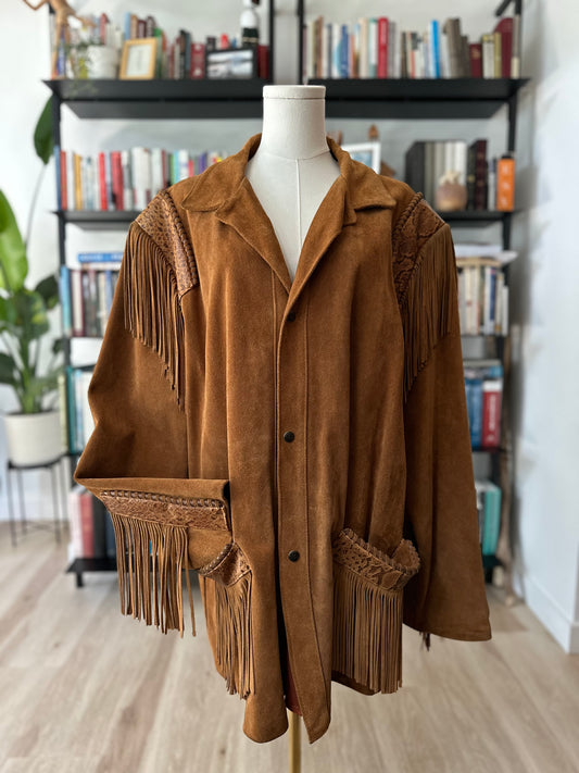 60s/70s Lariat suede fringe jacket. Made in the USA