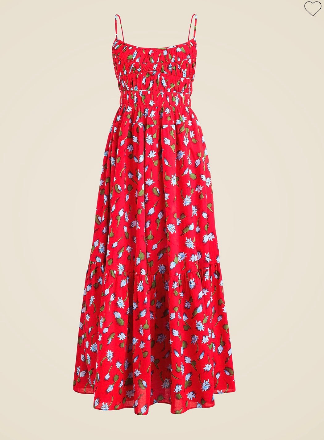 JCrew Tiered cotton dress in brushed daisy print. Size large. NWT