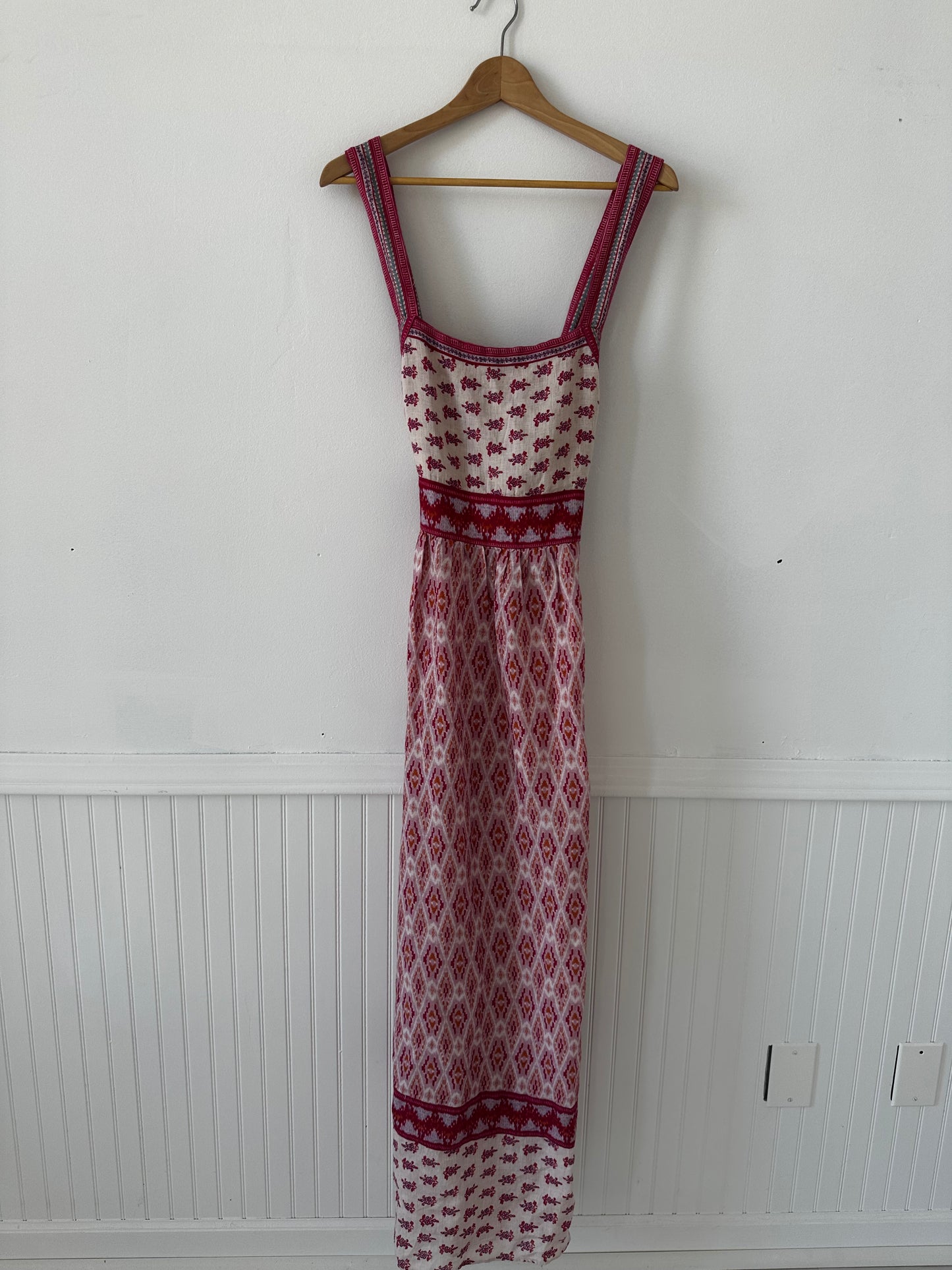 Faherty Gracie print block dress. Size medium