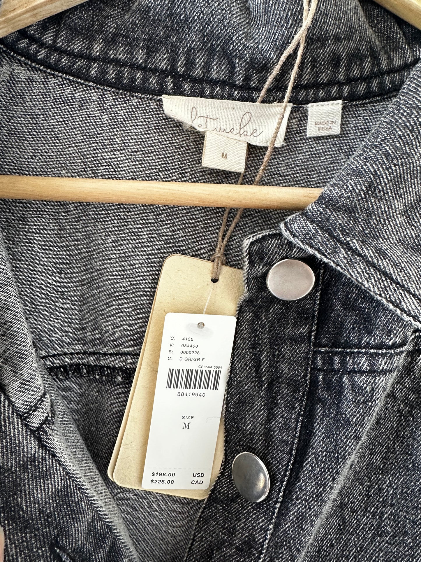Anthropology black denim dress by Let Them Be. Size medium