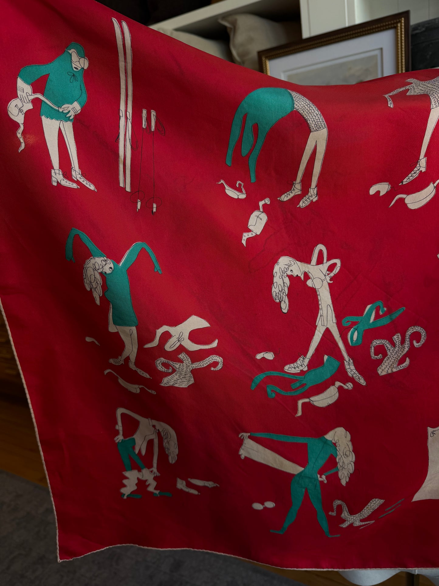 Paris vintage silk scarf #6