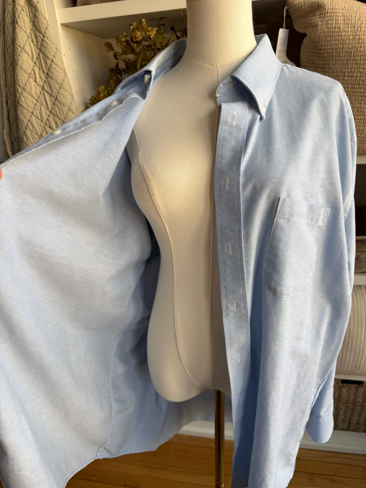 90s Stafford blue Oxford button down.