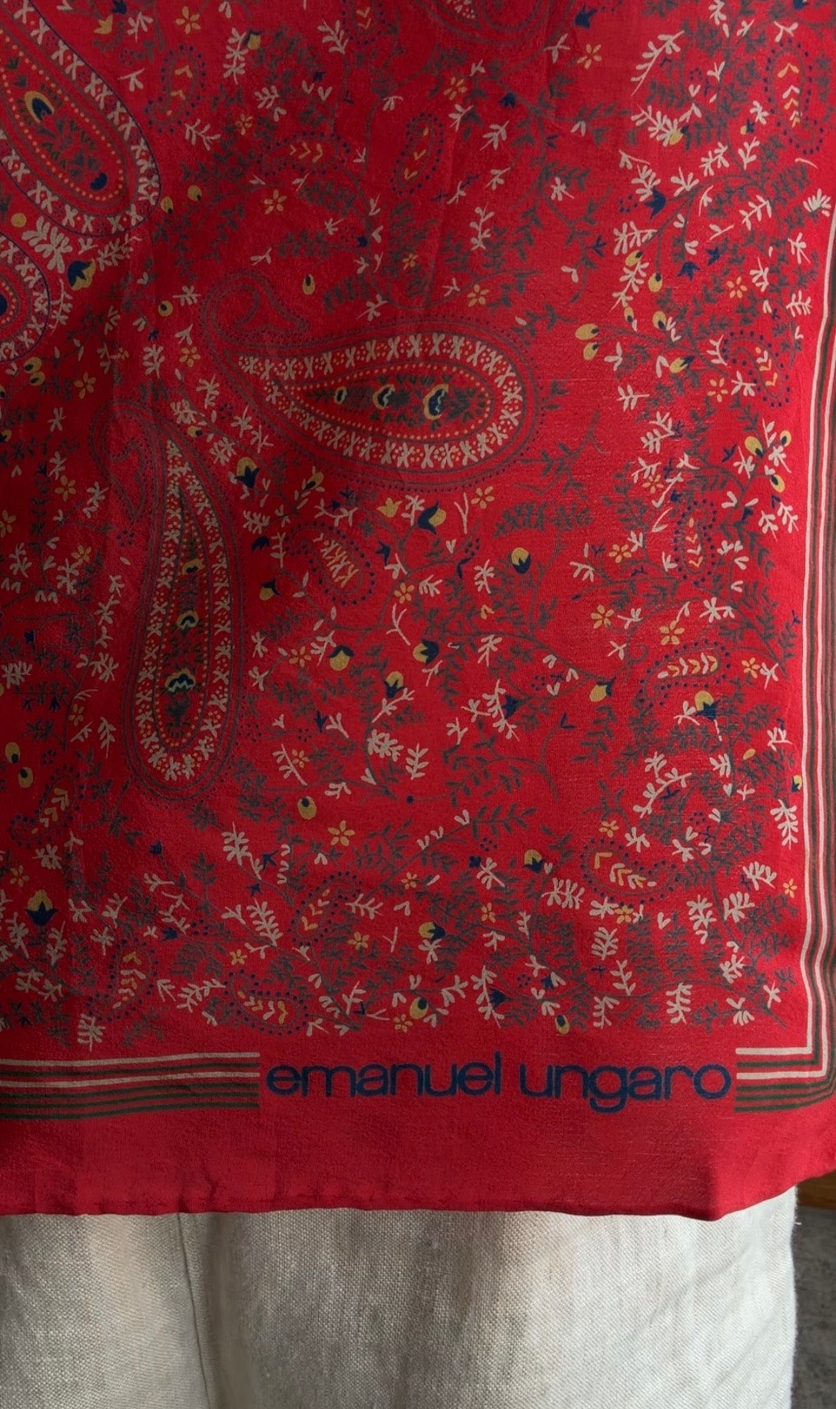 #12 Vintage Emanuel Ungaro silk Scarf
