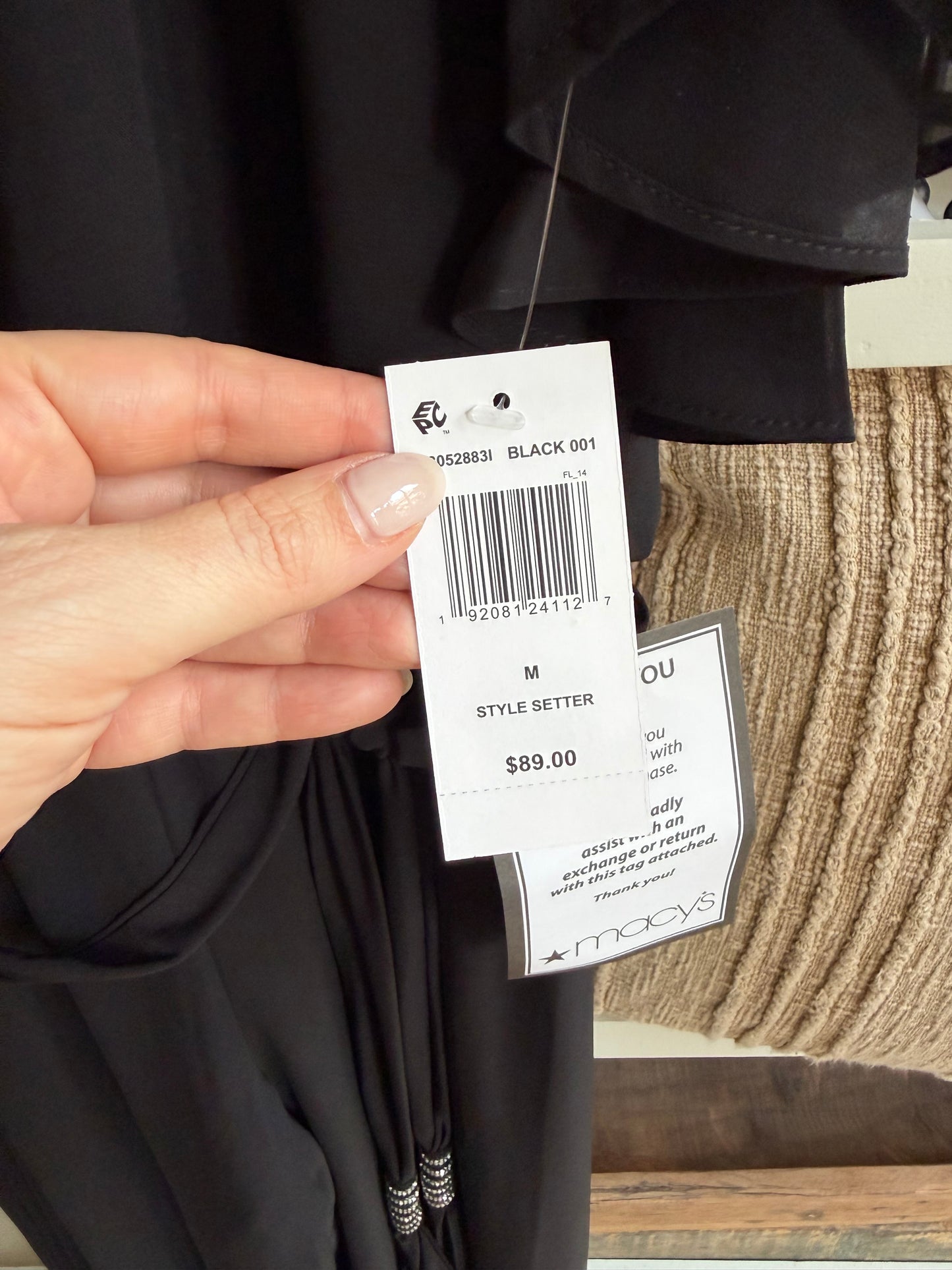 MSK from Macy’s black jumpsuit. Size M. NWT
