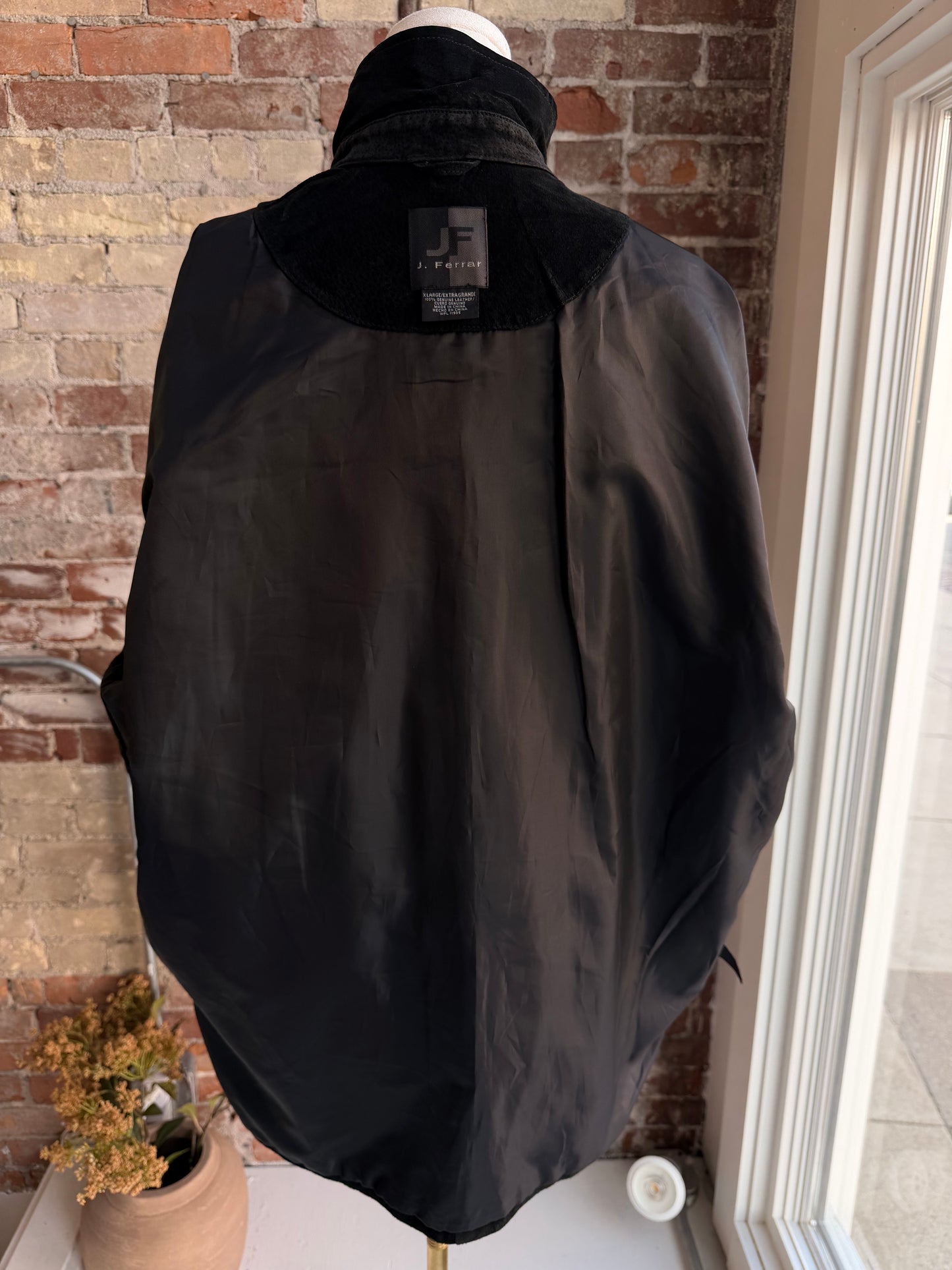 00s J Ferrar black suede jacket