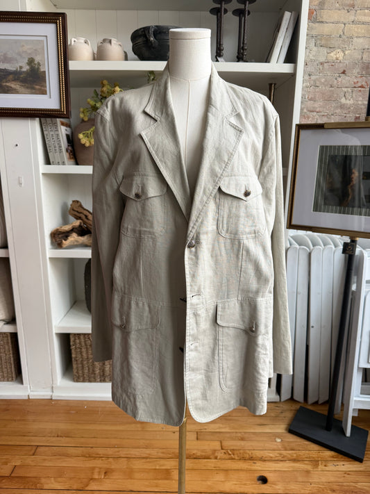 90s Gant Salty Dog linen blend blazer. Made in Korea