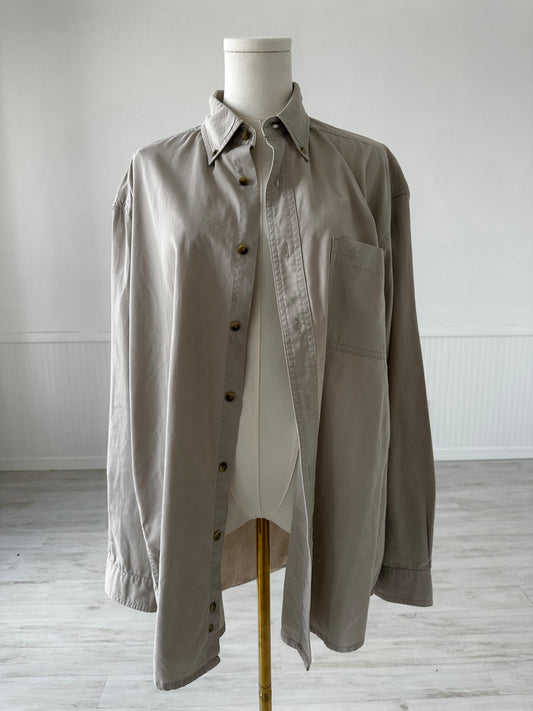 90s Dockers light tan button down