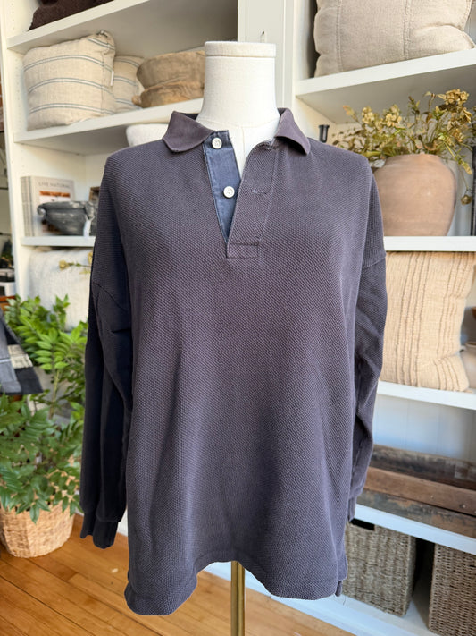 90s JCrew navy rugby