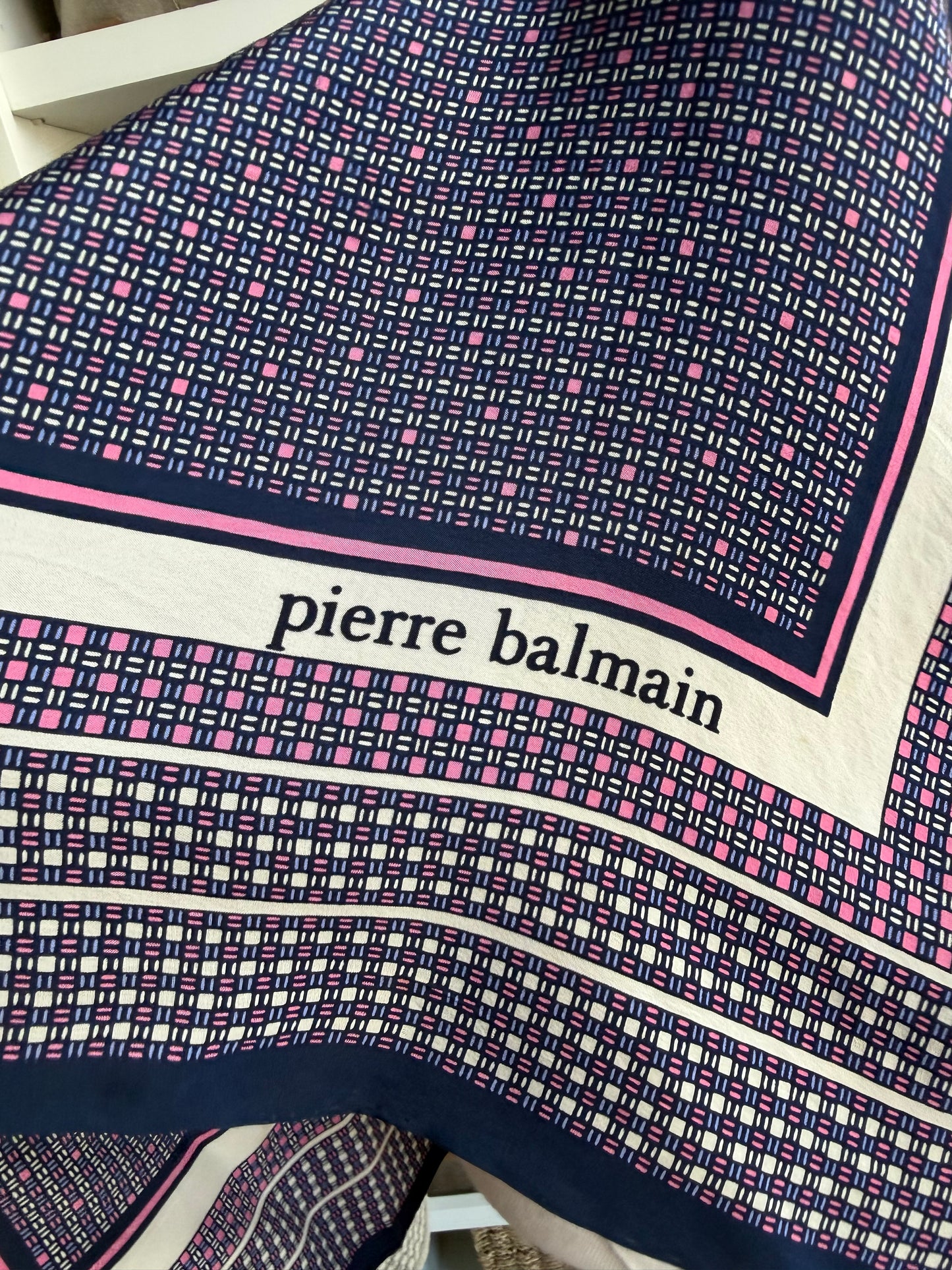 #7 Vintage Pierre Balmain silk scarf