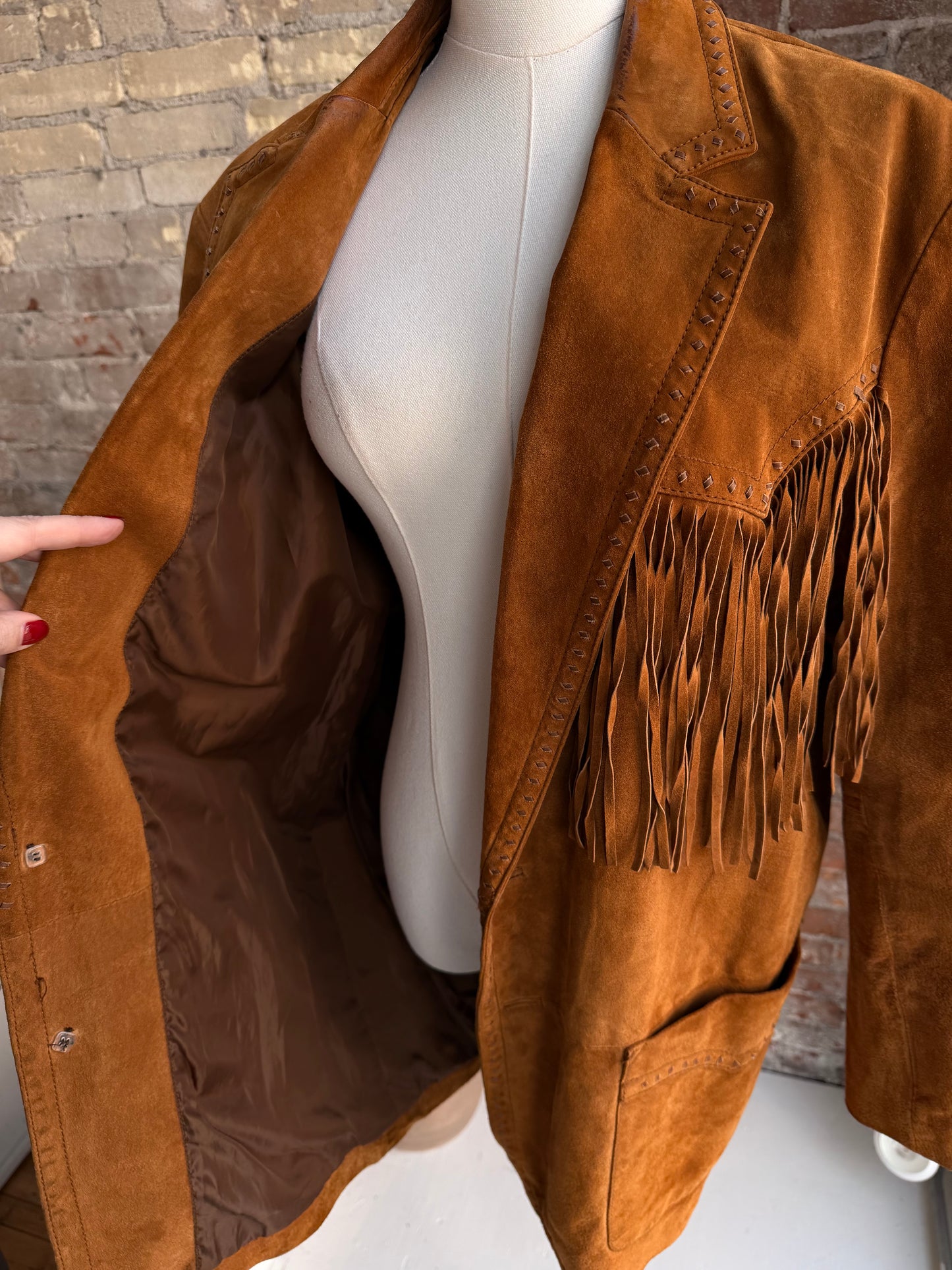 90s Cripple Creek suede fringe jacket