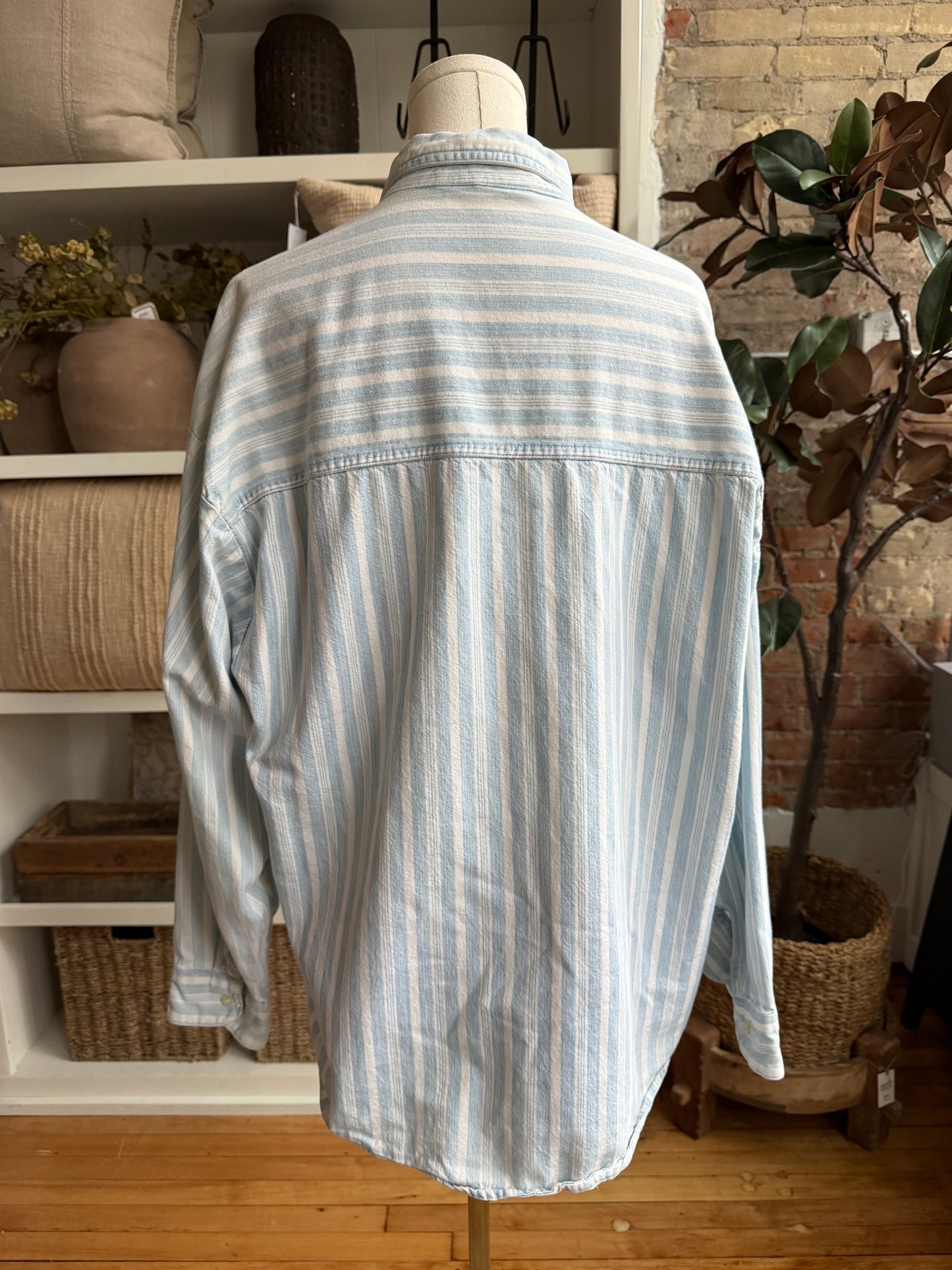90s Bo Homme denim striped button down