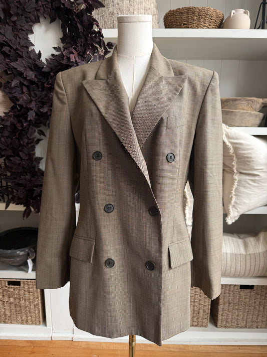 90s Lauren by Ralph Lauren wool double breasted blazer. Made in the USA. Fits XS-M petite