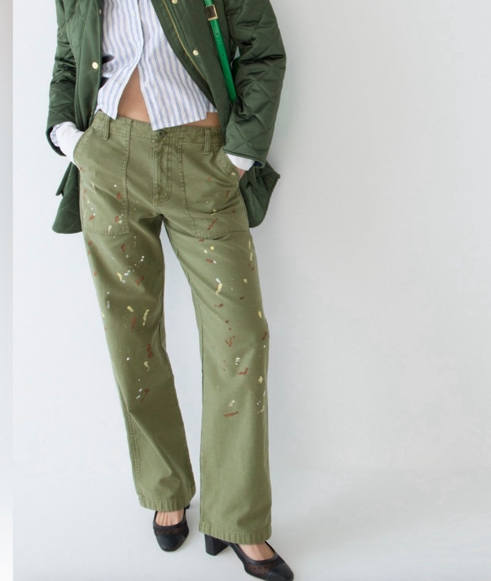 JCrew Foundry paint splatter pants