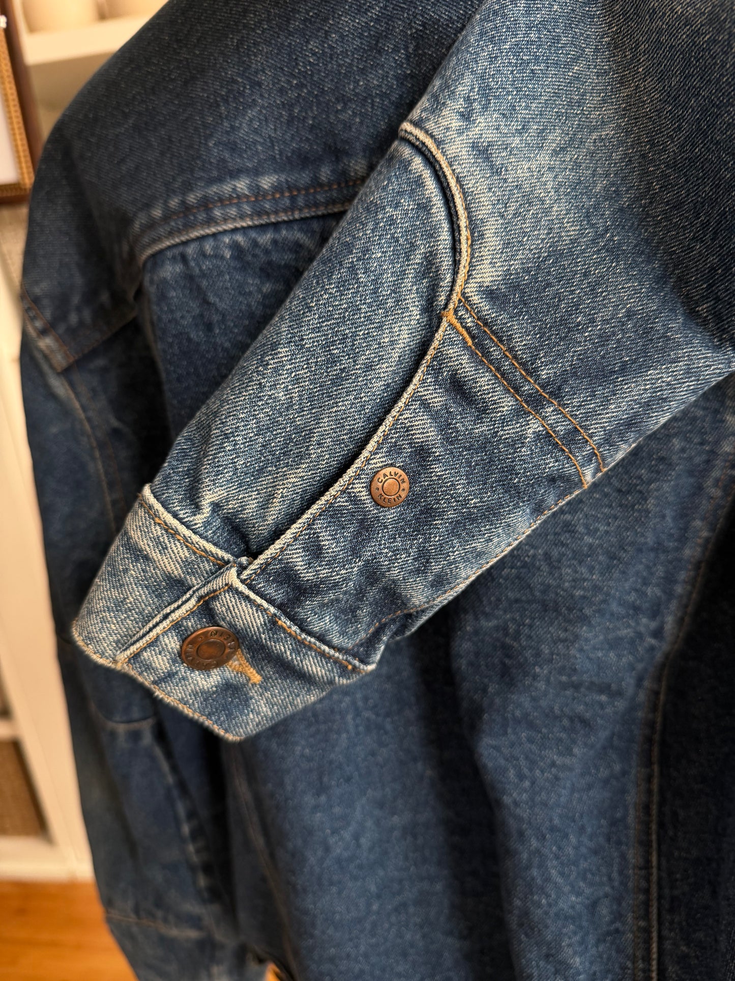 80s Calvin Klein classic denim jacket. Hong Kong
