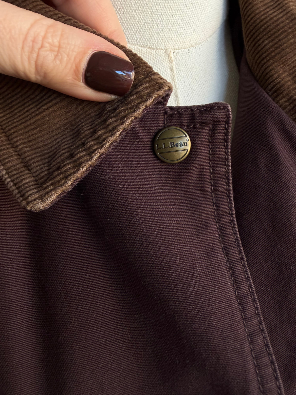 00s LL Bean long insulated brown chore coat. Fits XS-M petite