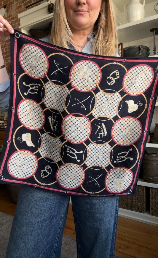 Paris vintage silk scarf #4