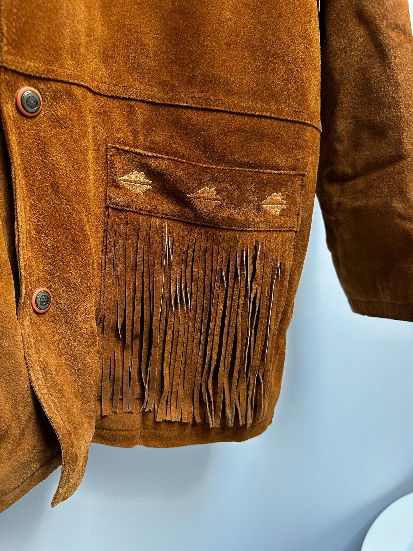 Vintage Excelled suede fringe jacket