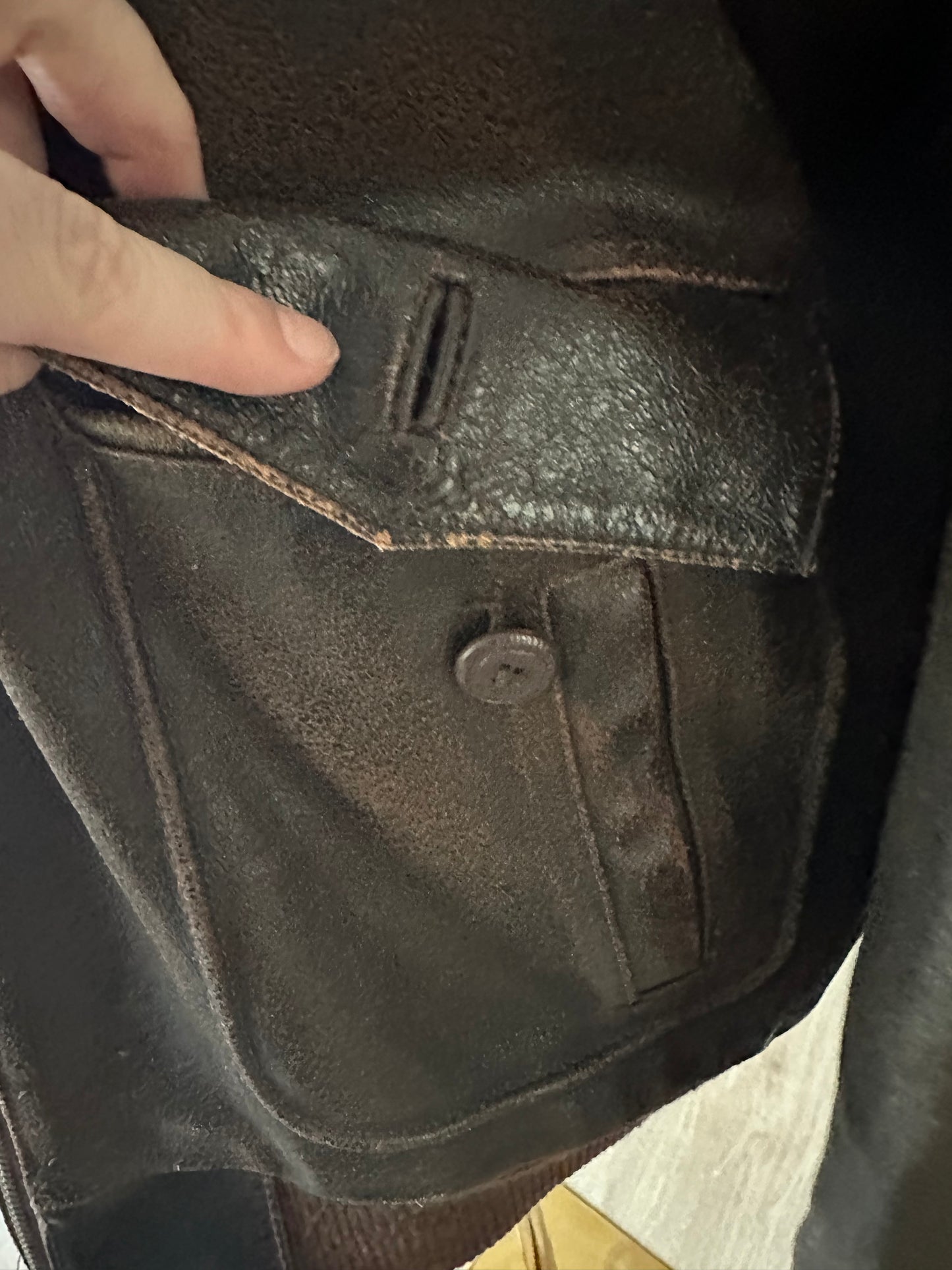 90s Rockcreek Trading Co leather bomber. Made in Korea