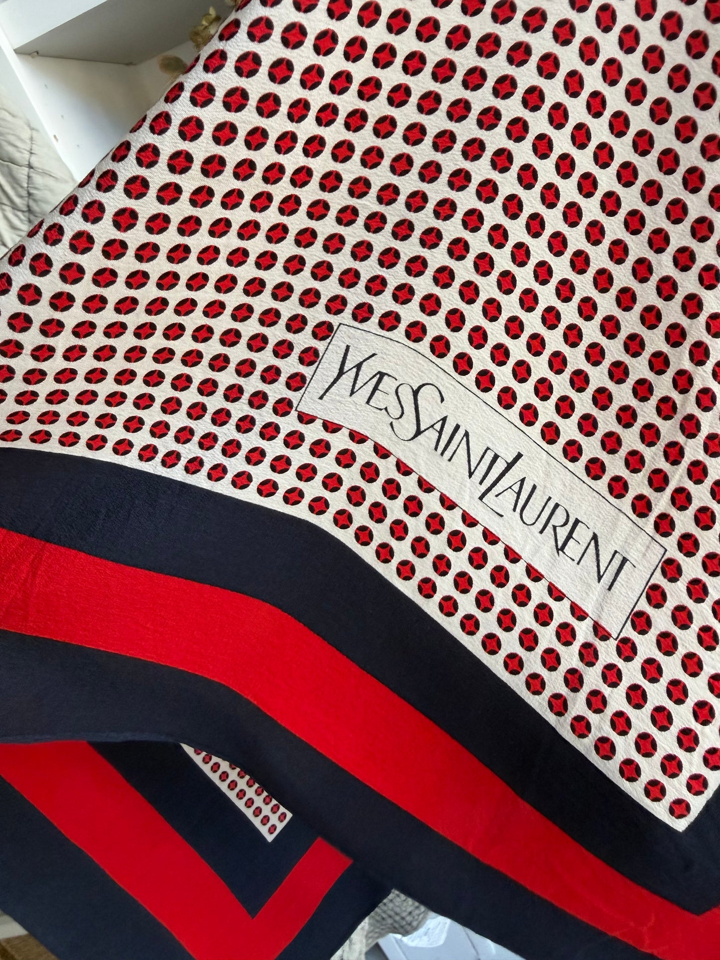 #12 Vintage Yves Saint Laurent silk scarf
