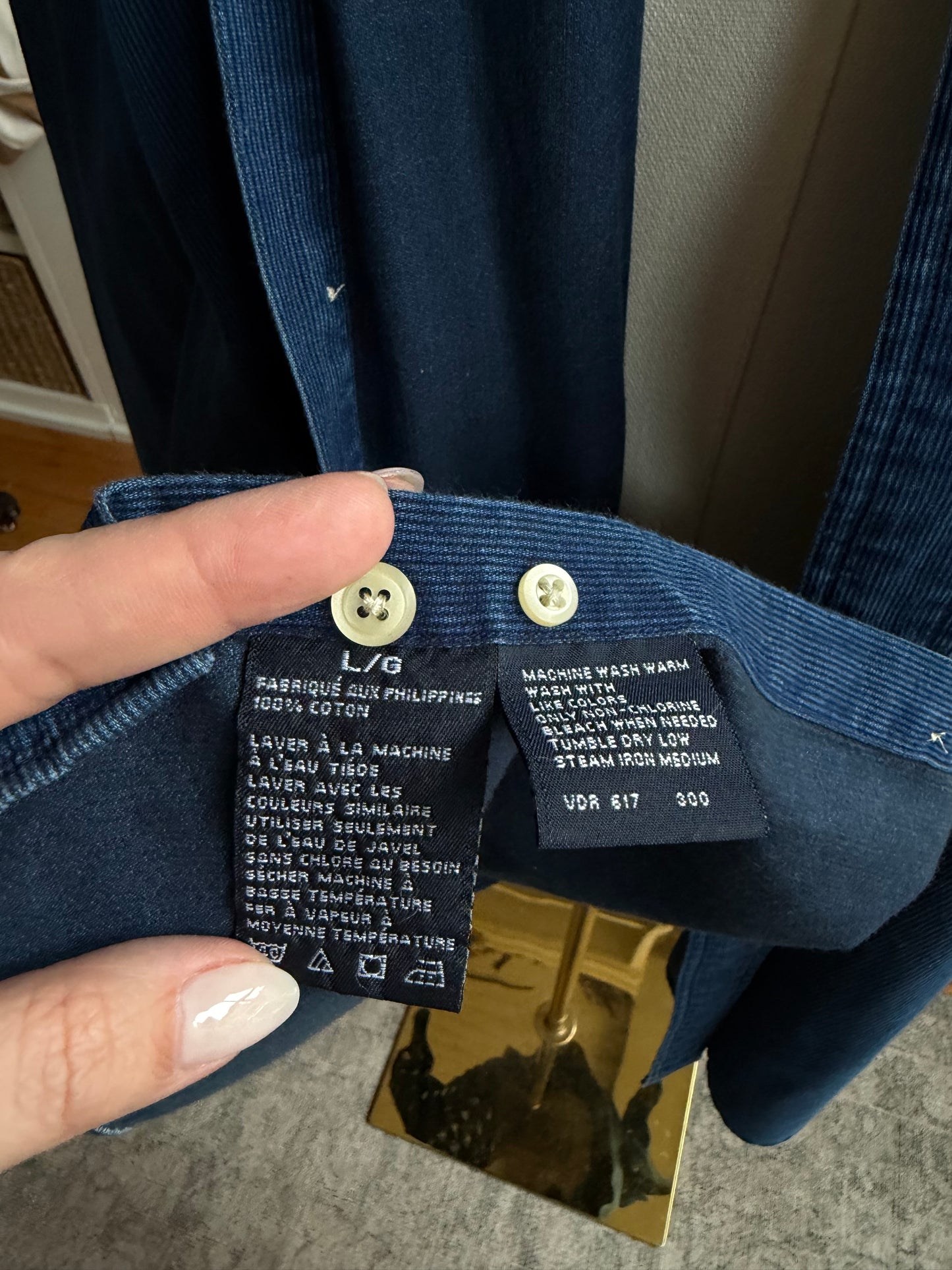 90s Nautica denim corduroy button down