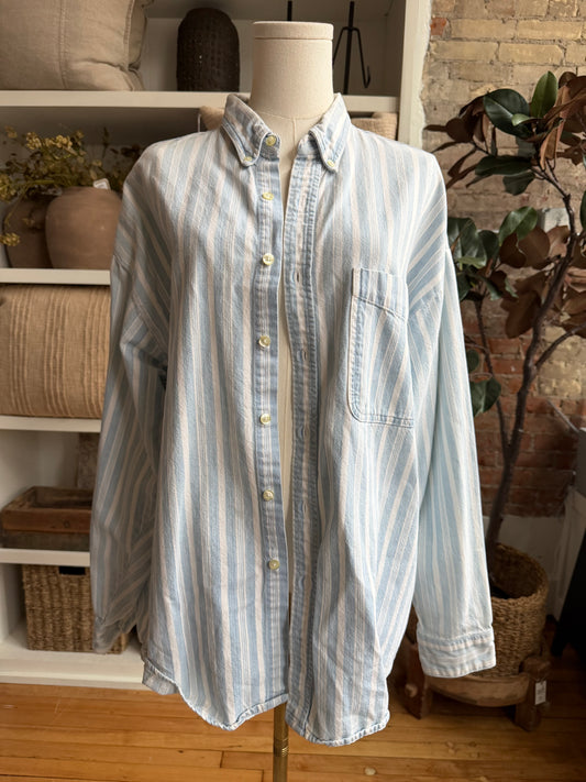 90s Bo Homme denim striped button down
