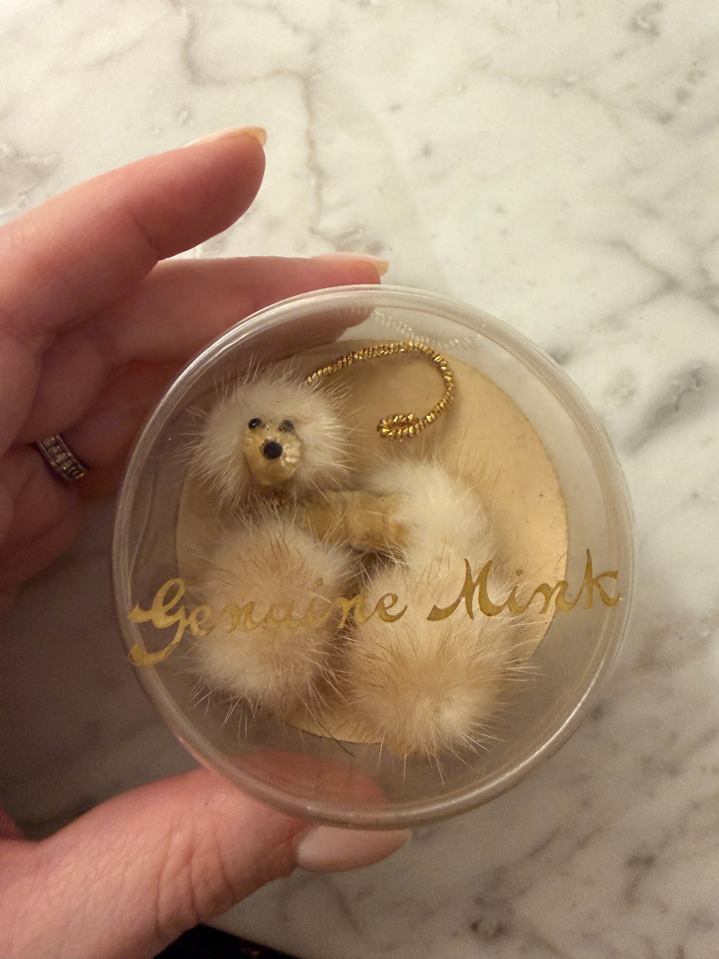 Vintage mink brooch