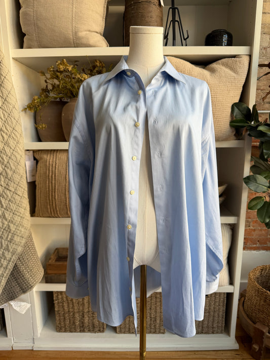 00s Calvin Klein blue poplin button down