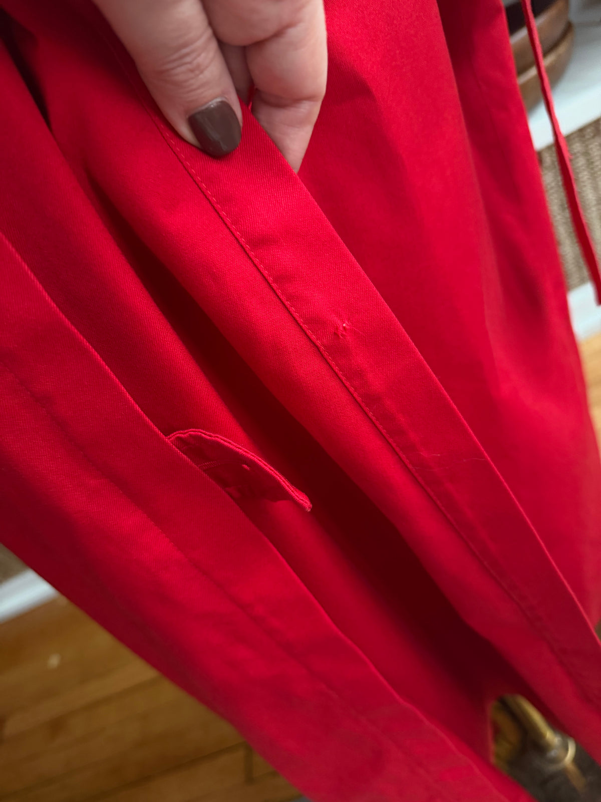 Vintage Red Burberry trench. Fits S-L