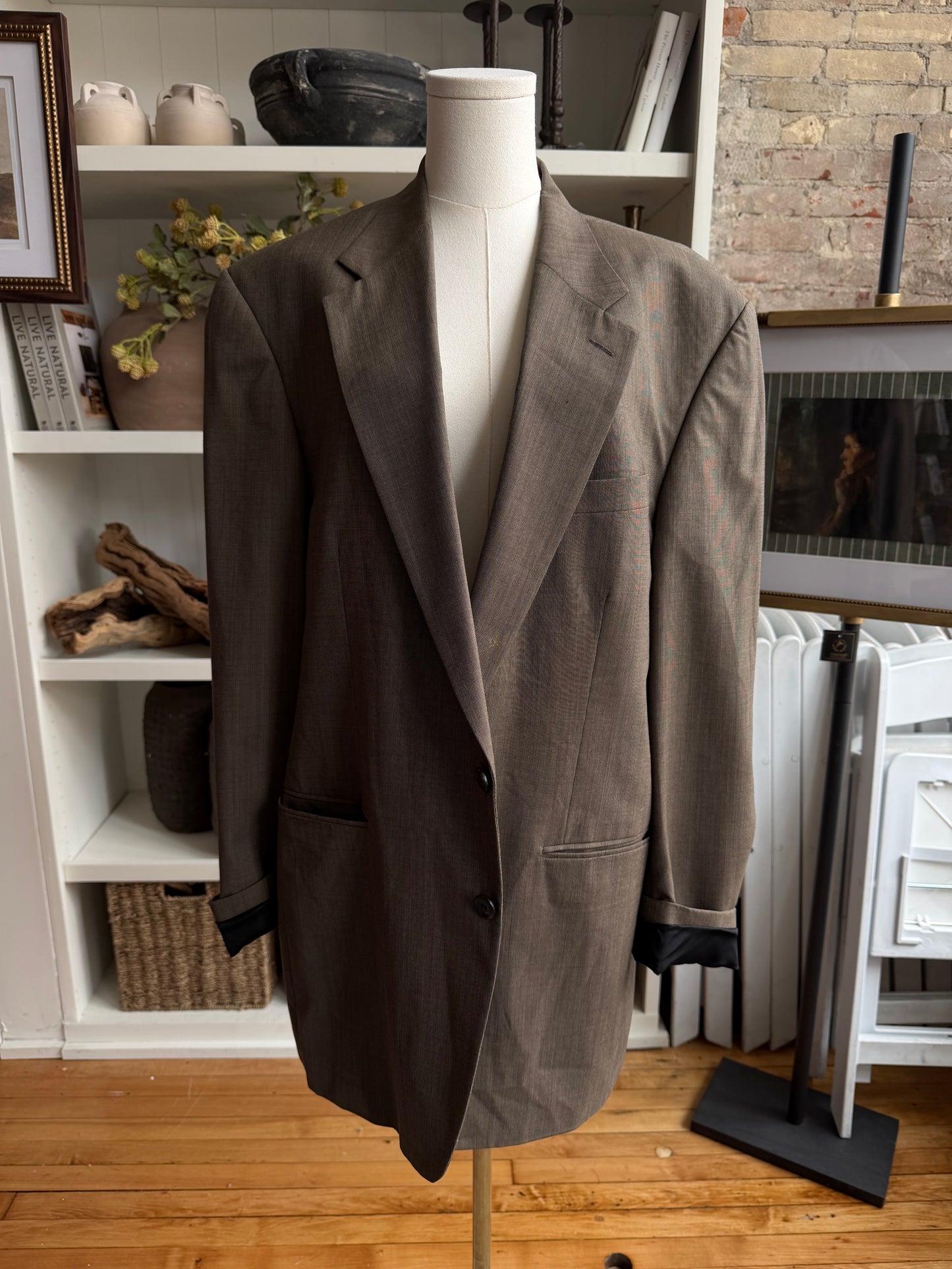 80s Lands End lightweight wool blazer. Made in USA