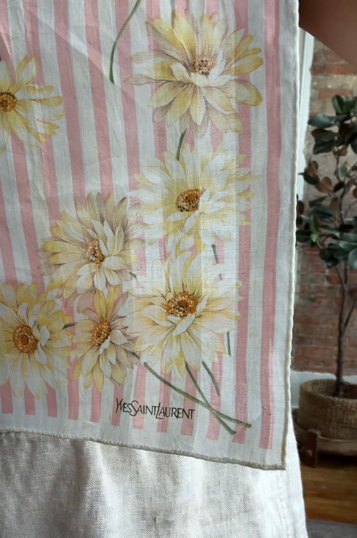 #3 Vintage Yves Saint Laurent cotton scarf