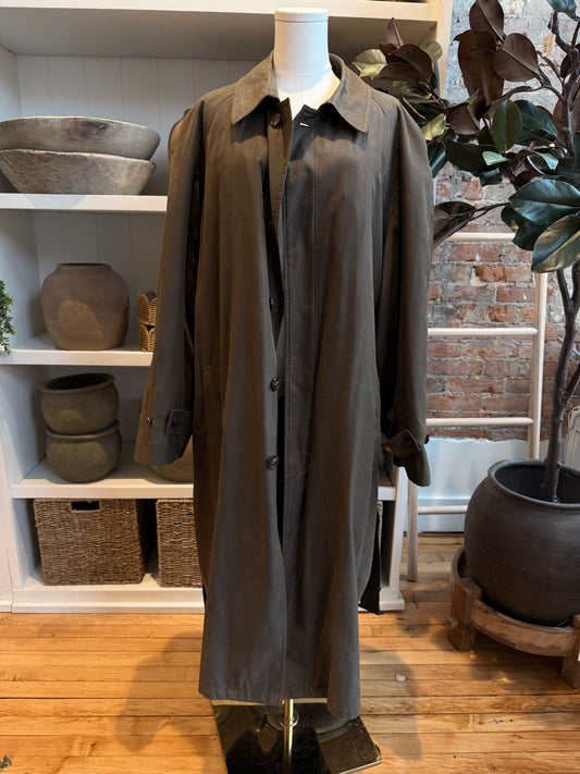 00s Michael Kors drape trench with removable lining.