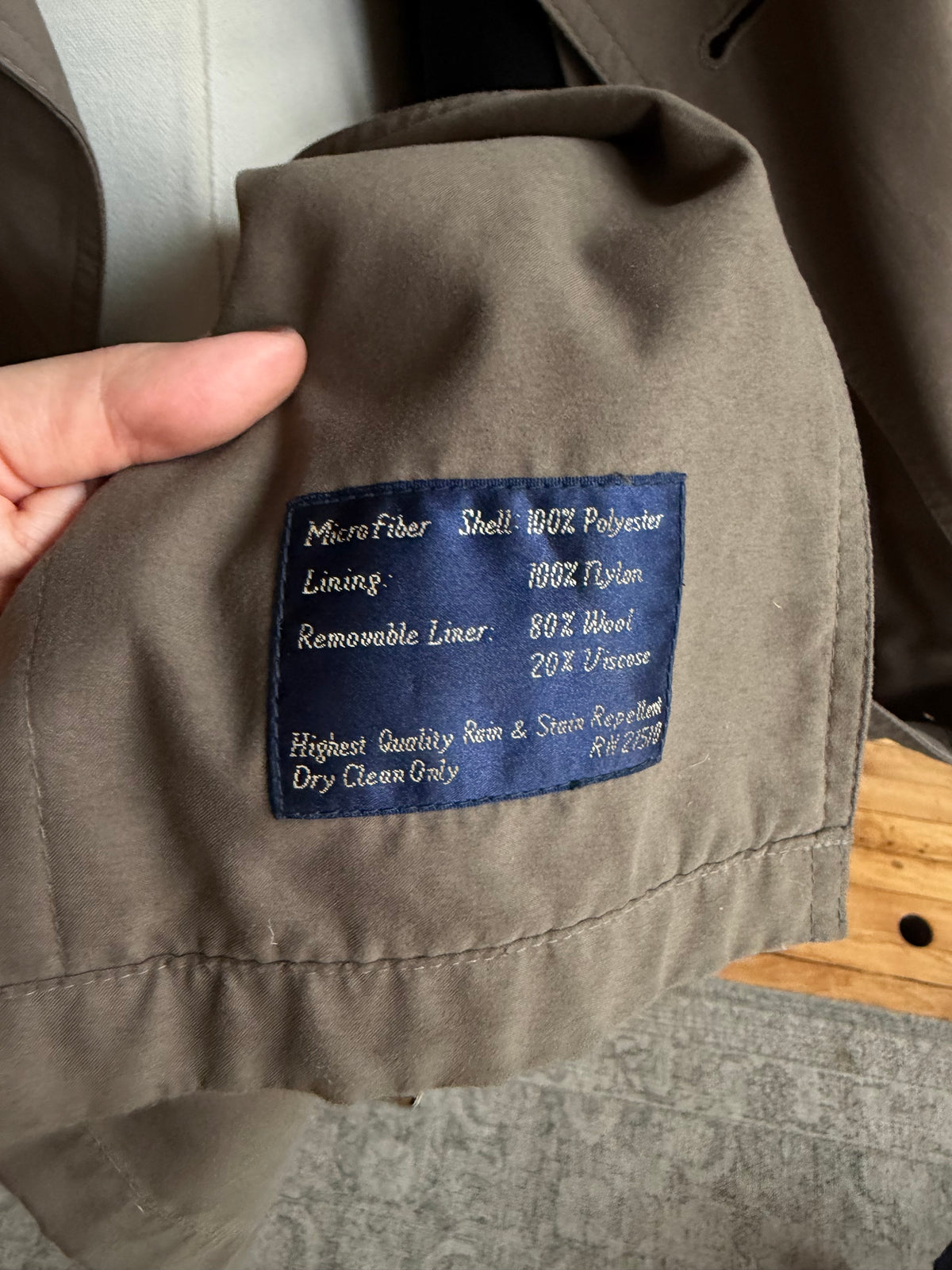 90s Bradley Jons taupe trench. Fits M-XL tall
