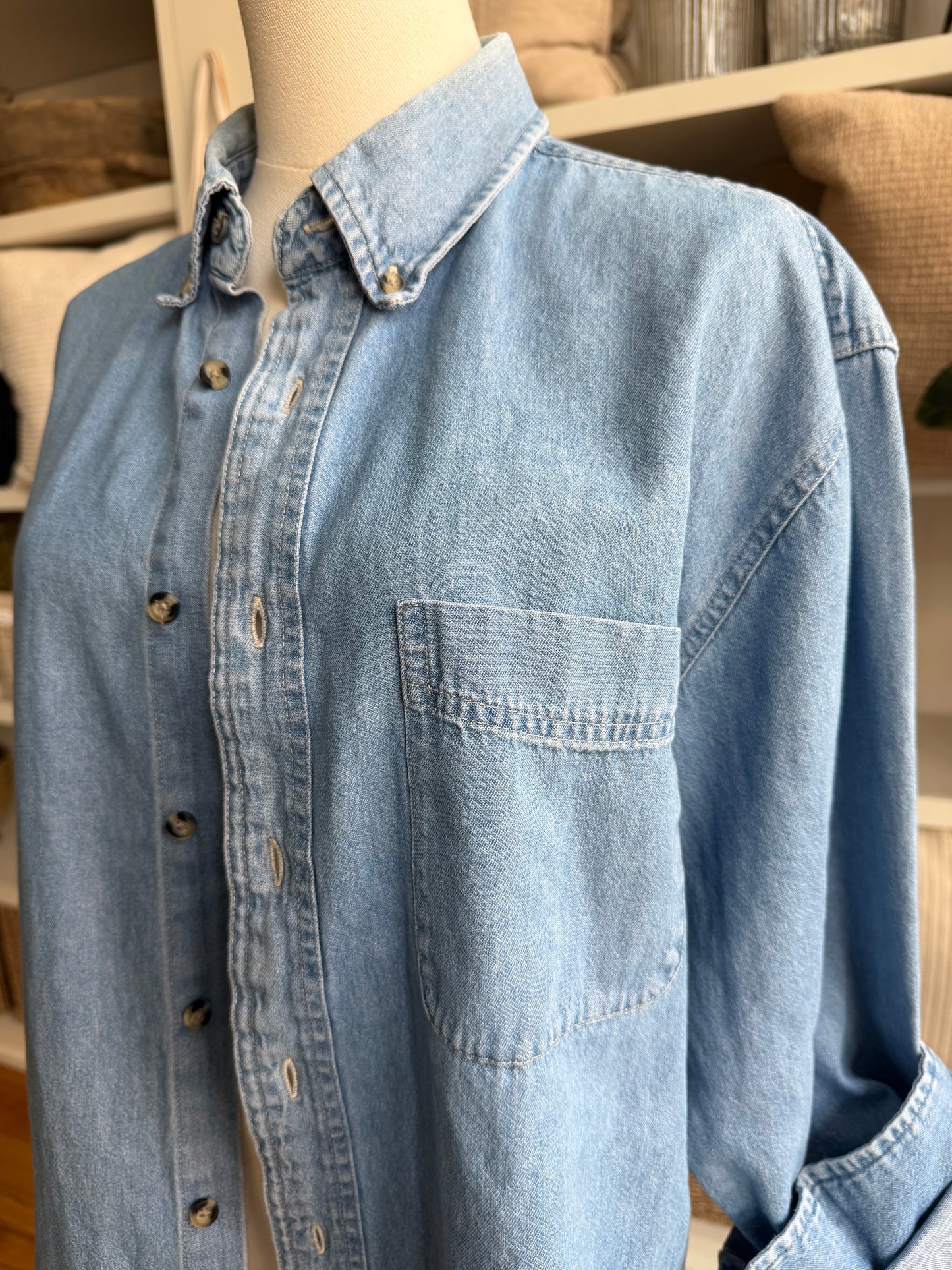 #2 Denim Reworked Button Down