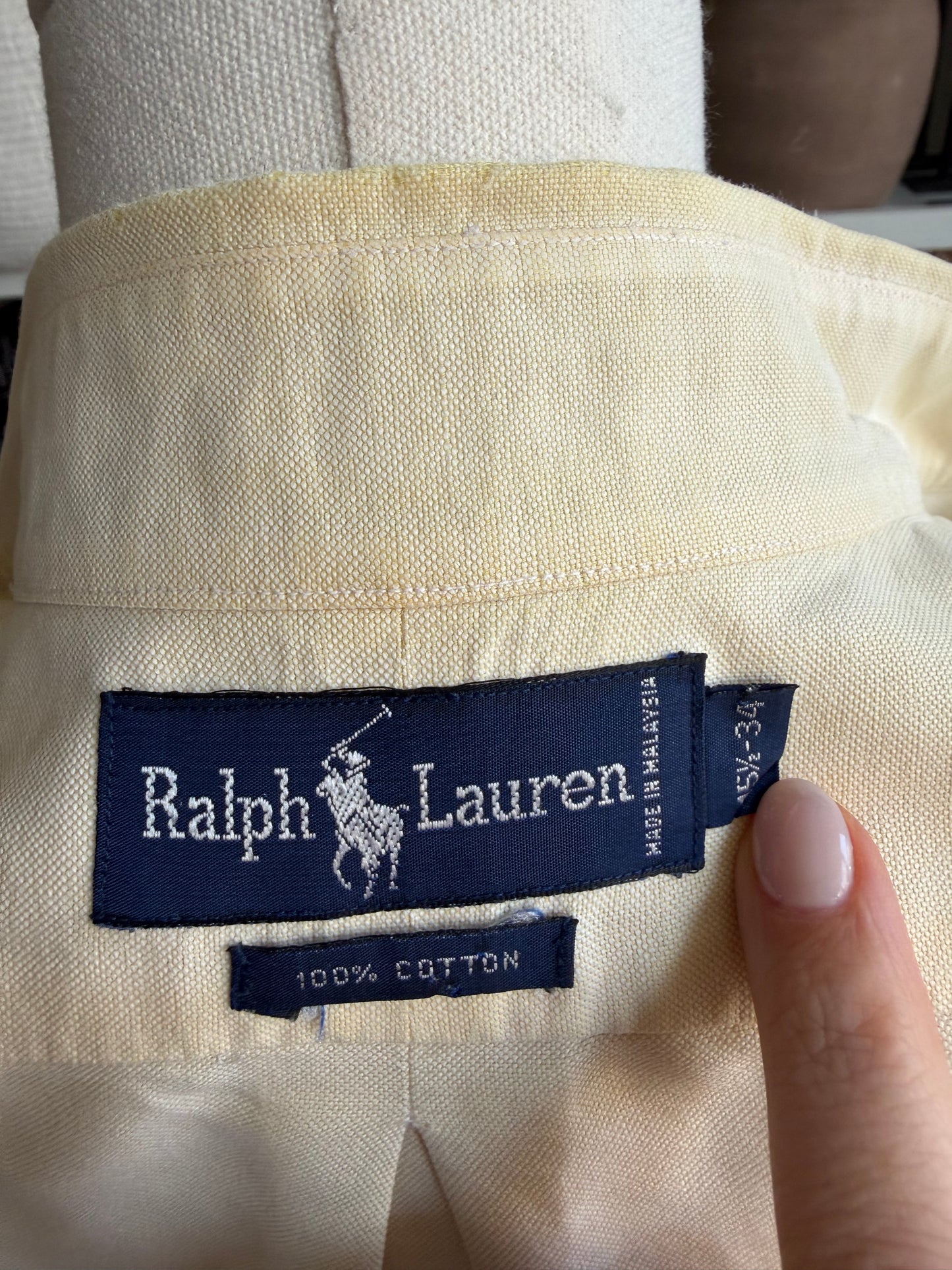 90s Ralph Lauren yellow oxford button down