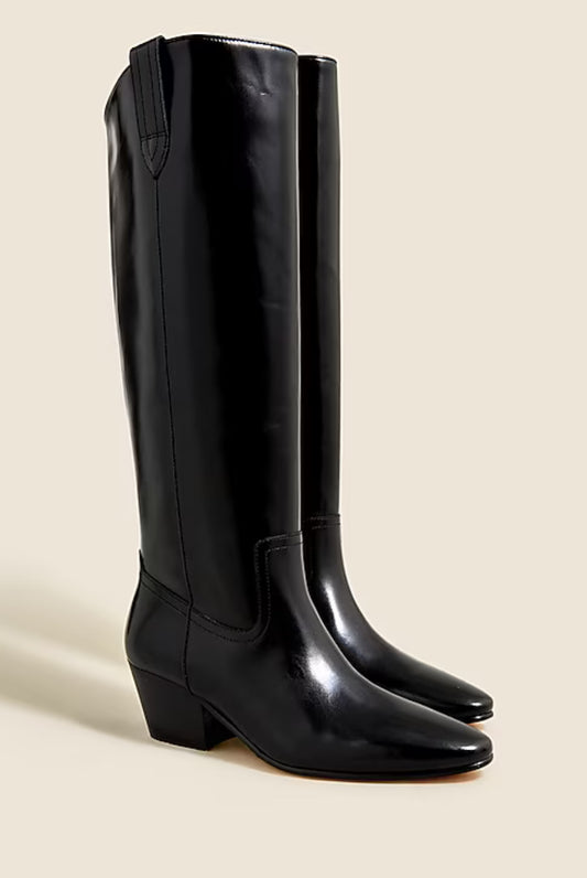J.Crew Piper knee high boots in leather. Size 9. NIB